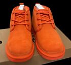 New Ugg Neumel Boots Orange Clementine Suede Sheepskin Chukka Shoes Size 16 Mens