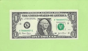 2003 ..UNCIRC $1 K 7888 8857 E .... 2003 $1 K-E SOLID POKER '88888' - Bild 1 von 2