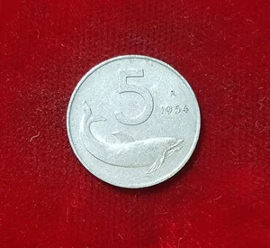 5 Lire Italy Coin Coin Italy 1954 Aluminium - Picture 1 of 2
