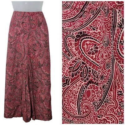 Винтажная юбка с цветочным узором Dark Academia Royalcore размер 10/12 миниатюрная длинная миди пейсли - Изображение 1 из 4