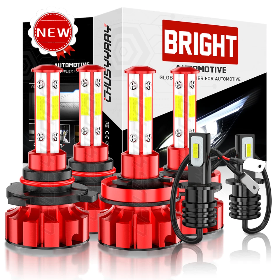 Для Cadillac STS 2005-2011 - 6 светодиодных ламп дальнего ближнего света + противотуманные фары - Изображение 1 из 4