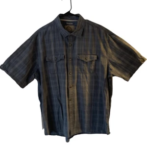 Pre Owned Mens G.H. Bass Earth Short Sleeve Plaid Button Up Shirt Sz Xl Reg Casu - Picture 1 of 13