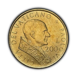 VATICAN CITY. 2001, 200 Lire - JP2, Coins of the Popes, Paulus VI, Paul 6 - Picture 1 of 3