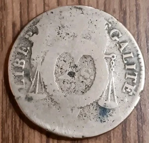 1793 BB France 1 Sol FRENCH REVOLUTION COIN. Great For Vintage Coin Collector. - Picture 1 of 4