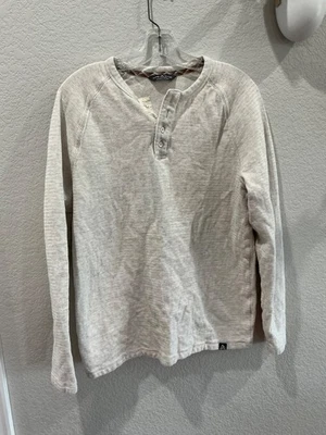 Alpine Design shirt Men's large oatmeal ivory Mountain Long Sleeve Henley Shirt - Image 1 of 3