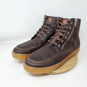 Camper Schuhe Herren 44 Braun Leder Retro High Top Komfort Sneaker Boot - Bild 1 von 10