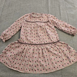 Vestido para niña Modern Moments by Gerber 100 % algodón rosa polvoriento con diseño floral 5T - Imagen 1 de 7