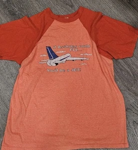 Vintage 70s MAYO SPRUCE USA Raglan T Shirt If A-Holes Could Fly Large - Picture 1 of 12