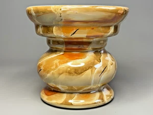 Vintage Haeger Keramik Glanz Glasur Gold Braun Orange Multi-Size Kerzenhalter - Bild 1 von 7
