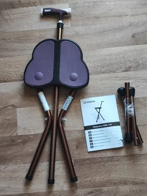 Gehstock Orbisana  Fläche Spazierstock Stuhl klappbar höhenverstellbar Aluminium - Bild 1 von 4