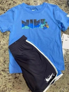 Nike Boys Short Set Size 7 Fish - Picture 1 of 1