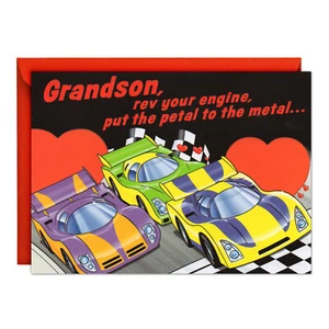 Cool VALENTINE'S DAY Card FOR GRANDSON, Racecar by American Greetings + Envelope - Picture 1 of 4