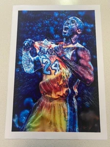 KOBE BRYANT-LOS ANGELES LAKERS-40CM(W)x60CM(L) CANVAS PRINT POSTER-(ROLLED) - Picture 1 of 4