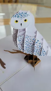 LOVEPOP 3D Card SNOWY OWL - New in protective sleeve LP1600 Designed in Boston - Picture 1 of 5