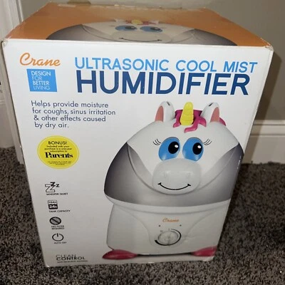 Crane Filter Free Humidifier 1 Gallon Ultrasonic Cool Mist Humidifiers Unicorn - Image 1 of 4