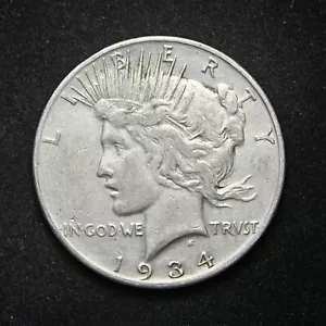1934-S Peace Silver Dollar XF+ (cn14744) - Picture 1 of 2