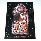 Sailor Mars Postcard Postmark Moon Stained glass style REI TAIWAN POP SHOP 火野 レイ