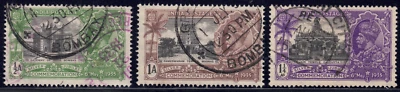 1935 India - Empire - SC# 142-145-George V-3 Different-Silver Jubilee Issue-Used - Image 1 of 2