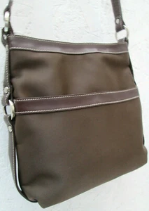 - KESSLORD Vintage TBEG Brown Leather Canvas & Leather Shoulder Bag - Picture 1 of 9