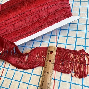 BTY 3" Chainette Loop Fringe Soft Red Lamp Dancewear - Picture 1 of 4