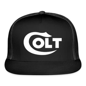 COLT Fire Arms Black Trucker Hat Cap Adult Size - Picture 1 of 4