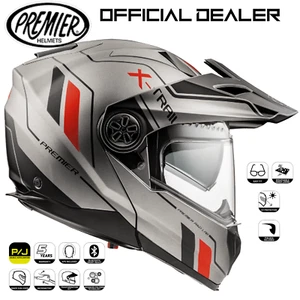 MOTORRADHELM INTEGRAL PREMIER DOPPELZULASSUNG PJ XTRAIL GRAU MIT PINLOCK - Bild 1 von 6