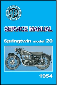 AJS Workshop Manual Model 20 Springtwin 1954 Maintenance Service & Repair - Picture 1 of 5