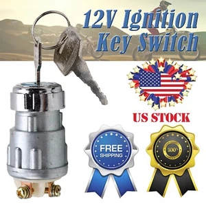 Universal 12V Ignition Switch & 2 Keys For Cars Boats Farm Machines Harvesters - Picture 1 of 7