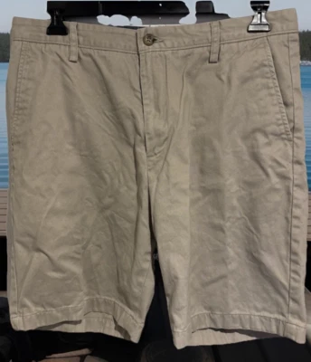 Bermudas Pantalones Cortos Nautica Para Hombres The Deck Caqui Beige 4 Bolsillos Algodón Informal Talla 34 Foto 1 de 4