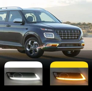 Luz de circulación diurna parachoques delantero LED luz antiniebla para Hyundai Venue 2020 2021 23 - Imagen 1 de 9