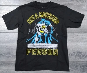 Batman Shirt Boys Small 6-7 Fun Novelty Tee Not a Morning Person T-Shirt Gift - Picture 1 of 4