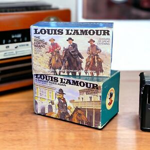 Lot de 2 boîtes 6 histoires différentes livres audio classiques Louis L'amour