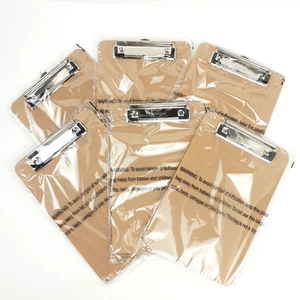 Lot of 6 Mini Memo Clipboards Trade Quest 6" x 9" Low Profile Clip Hardboard - Picture 1 of 7
