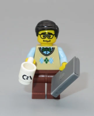 Lego programador de computador laptop minifigura colecionável série 7 CMF - Imagem 1 de 2