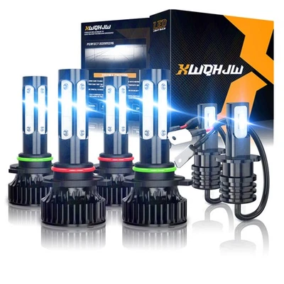 6x 9005+9006+H3 LED Headlight Kit for2005-2010 Cadillac STS Hi Low Fog Bulbs - Image 1 of 4