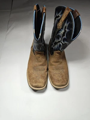 Bota Western Ariat Kid's Tombstone couro azul/preto 10012794 tamanho 3.5 - Imagem 1 de 4