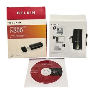 Older Belkin N300 Wireless 802.11b/g/n Wi-Fi USB Adapter F9L1002v1 - Photo 1/7