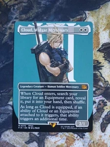 Final Fantasy MTG Cloud, Midgar Mercenary, Borderless - Picture 1 of 10