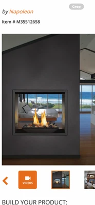 Napoleon gas Fireplace 81 direct vent see through  - Image 1 of 4