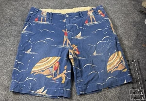Polo Ralph Lauren Sz 38 Stretch Classic Fit Chino Paddle Board Print Shorts - Picture 1 of 10