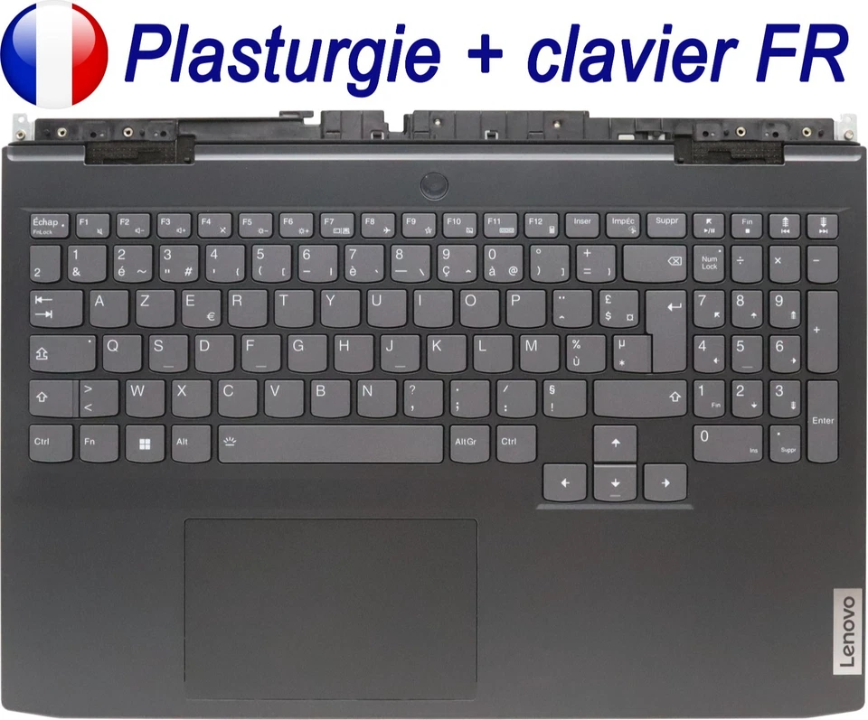 Plasturgie + Clavier Français AZERTY pour LENOVO IdeaPad Gaming 3 15ARH7 15IAH7 - Photo 1/1