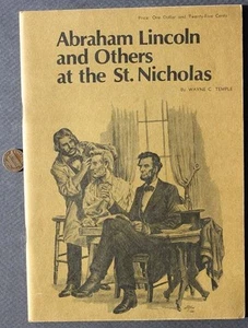 1968 Dr. Wayne C. Temple AUTOGRAPHED Abraham Lincoln St. Nicholas Hotel booklet- - Picture 1 of 1