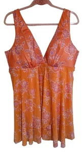 Cacique By Lane Bryant One Piece Swim Dress Orange Size 22W - Picture 1 of 4