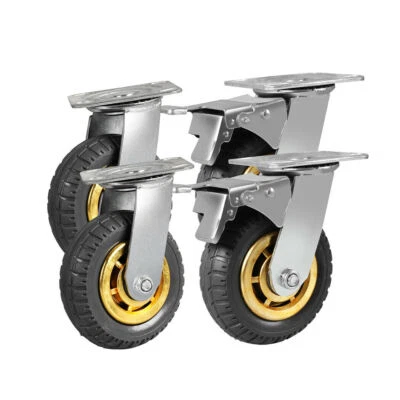 Heavy Duty 150mm 1000KG Rubber Castor Wheels Trolley Caster Furniture Workbench - Image 1 of 4