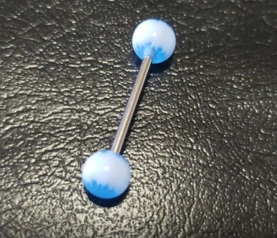 Barra para piercing lengua/pezón calibre 14, 16 mm Foto 1 de 2