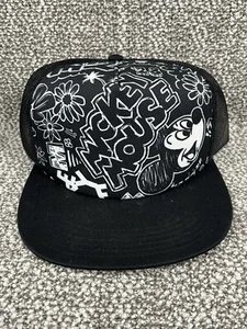 Mickey Mouse Disney Neff Sombrero Gorra Malla de Espuma Camionero Snapback Negro Blanco Para Hombres Nuevo - Imagen 1 de 4