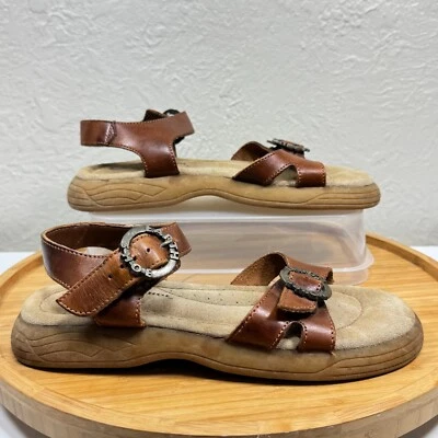 Earth Shoe Minnow 2 Sandal 6.5 Tan Leather Comfort Y2K Cottagecore Western Boho - Image 1 of 4
