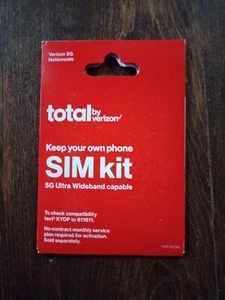 Kit SIM Total By Verizon 5G Nationwide Gardez votre téléphone - Photo 1 sur 2