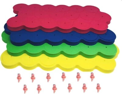 Laboratorio de clonación eficiente de 1,625"": 72 collares de colores mixtos y 12 pulverizadores incluidos Foto 1 de 4