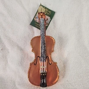 Cello Glas Ornament alte Welt Weihnachten 2018 6" hoch - Bild 1 von 5